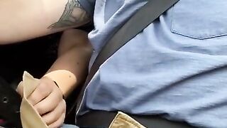 Road Trip Road Head with Daddy. (Caught in Public)