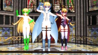 【MMD】Leopard-chans semi-nude (Ver2)【R-18】