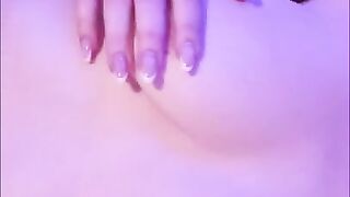 Toing my wet pussy with rubber dildo