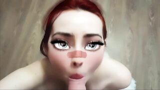 Сartoon girl sucks cock sweetly