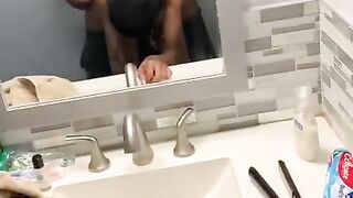 Fucking ebony in the bathroom