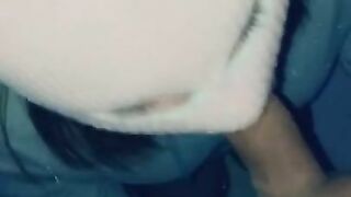Ski mask blowjob