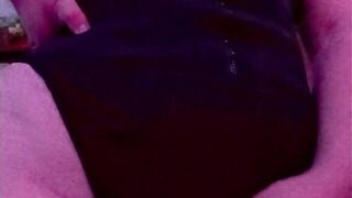 Thick trans playing with girl dick