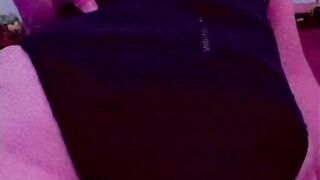Thick trans playing with girl dick