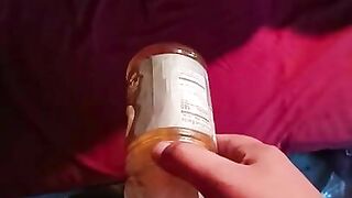 Peeing in a Gatorade bottle