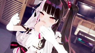 Rena at night just has flirting sex