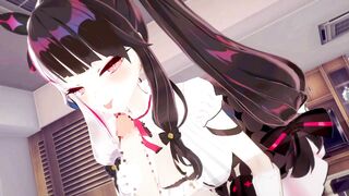 Rena at night just has flirting sex