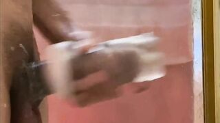BBC Stroking in Shower