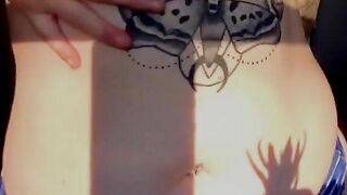 big ass sexy curvy tattooed babe strip tease/ lap dance for you