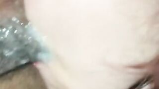Teen gives bbc super sloppy head