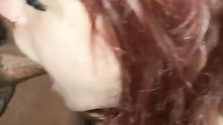 Teen gives bbc super sloppy head
