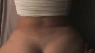 Heart shaped ass bouncing on dick