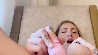 naughty redhead masturbating