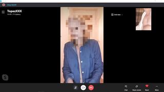 HOT Mature MILF Blows & Shags Pizza Man, While on Skype Call to hubby!  British Amateur Cuckold x