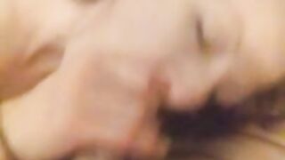 Blonde Milf sucks cock and gets facial
