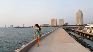 NO PANTIES at YACHT CLUB during evening walk