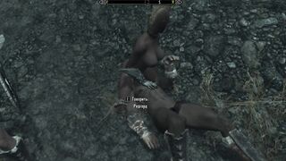 The main character of the game licks female pussy perfectly | Skyrim sex mods