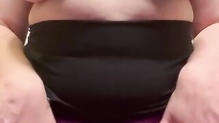 Rubbing my clit in pink lace panties