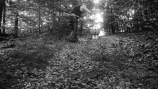 TRAIN MY SLUT TO BE GOOD ON DOG LEASH TOTALLY NAKED IN THE WOODS