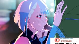 LUCY CYBERPUNK BLOWJOB AND SWALLOWS CUM DAVID | BEST CYBERPUNK HENTAI ANIMATIONS 60FPS