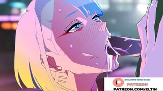 LUCY CYBERPUNK BLOWJOB AND SWALLOWS CUM DAVID | BEST CYBERPUNK HENTAI ANIMATIONS 60FPS