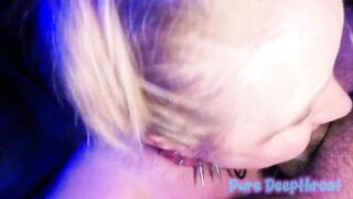 Cum Loving Busty Gothic Punk Lady Gets Roughed up and Throat Fucked