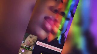 Tip in my box (Sucking and fucking my dildo)