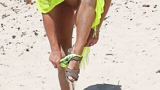 Desert public striptease