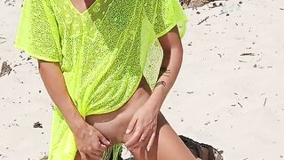 Desert public striptease