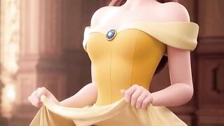 Belle from Beauty and the Beast 3D cartoon animation