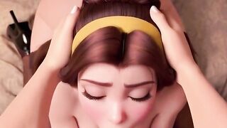 Belle from Beauty and the Beast 3D cartoon animation