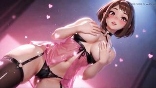 Uraraka My Hero Academia Oiled Slutty Tease Compilation Extended Version