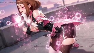 Uraraka My Hero Academia Oiled Slutty Tease Compilation Extended Version