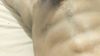 Up close dry guy cumshot