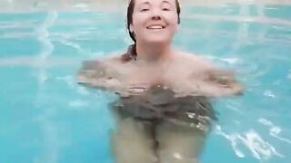 Naked Pool Swimming