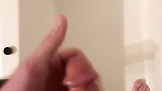 Hands free cumshot with Avocado Oil