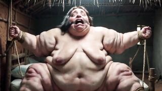 Desperate SSBBW in Rope Bondage - Dripping Fat Wide Pussy