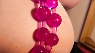 Cute BBW Obsessed with Anal Beads