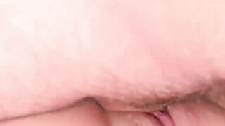 Milf takes cums shot on pussy then pushes the load inside her