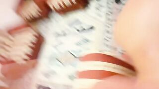 Amateur sucking dick, from anal to mouth.
