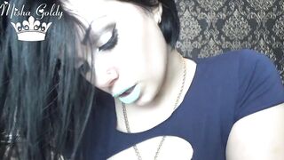 My glamorous blue lipstick