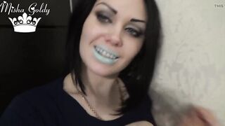 My glamorous blue lipstick