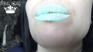 My glamorous blue lipstick