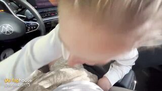 Schoolgirl Footjob in the Car