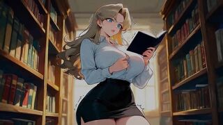 Hot MILF Gets Fucked by Obsessed Student in Library - Uncensored Ai Hentai - Cock Hero
