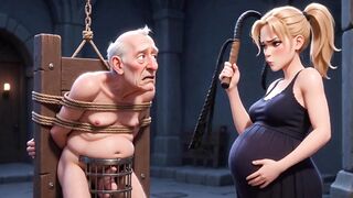 Pathetic Man CBT Humiliation - Chastity Cage & Heavy Whipping