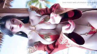 Beautiful ancient girl and her breathtaking dance AI