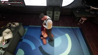 Detective Interrogates Busty Redhead Hard in His Office