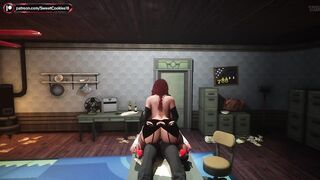Detective Interrogates Busty Redhead Hard in His Office